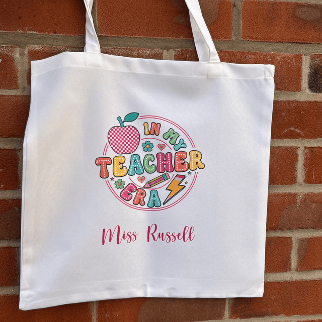 Personalised Teacher era tote bag