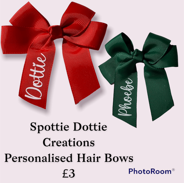 Personalised School Hair Bow