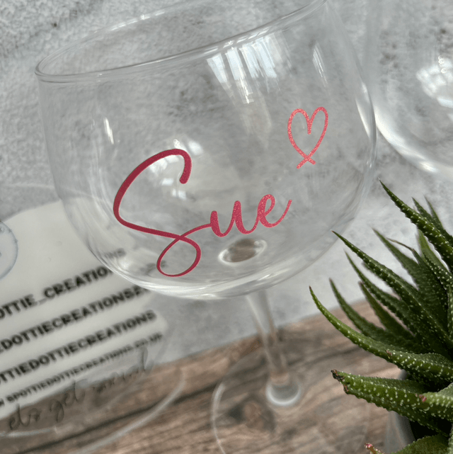 Personalised gin glass 
