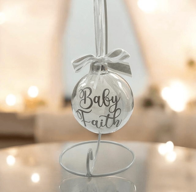 Baby memorial bauble 