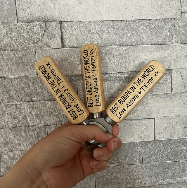 Personalised Wooden bottle opener 