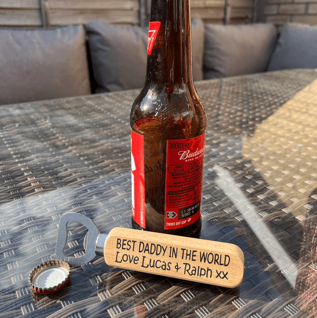 Personalised Wooden bottle opener 