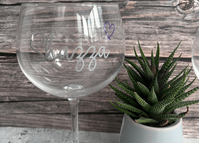 Personalised gin glass 