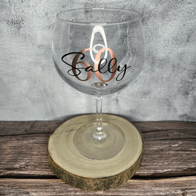 Personalised gin glass 