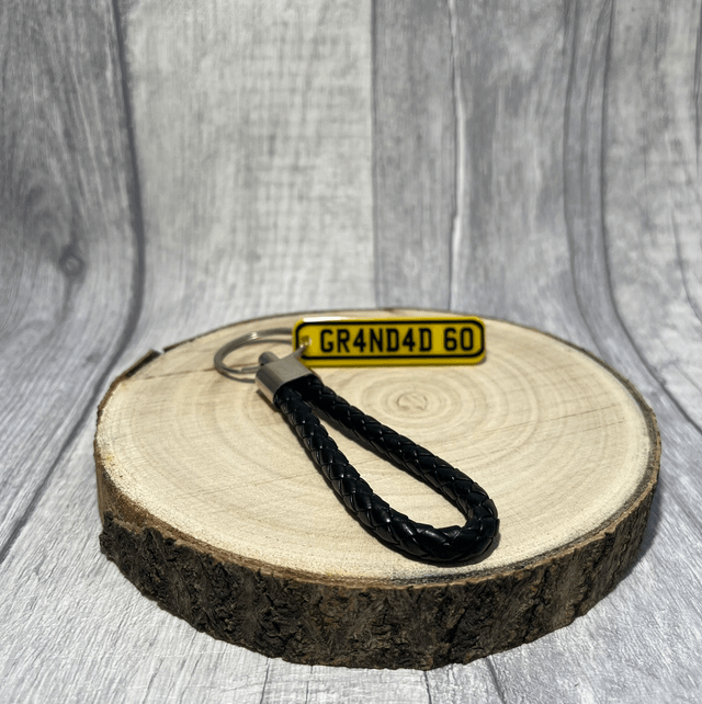 Personalised number plate keyring fob