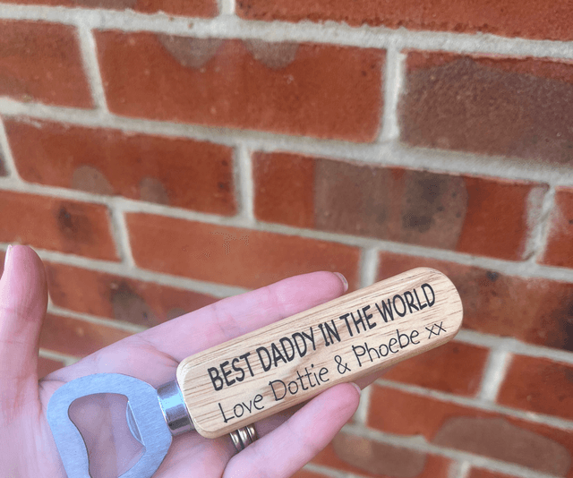 Personalised Wooden bottle opener 