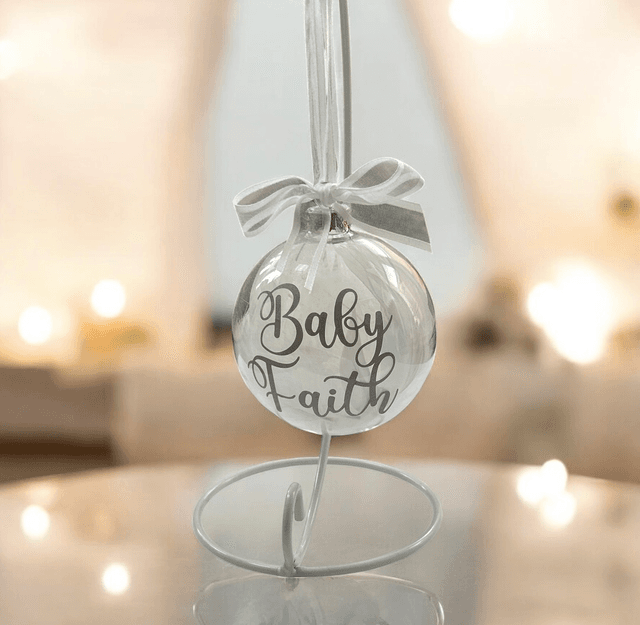 Baby memorial bauble 