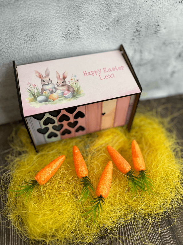 Personalised Easter bunny hutches